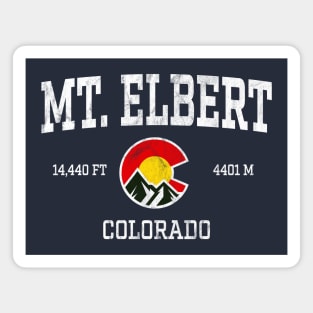 Mt Elbert Colorado 14ers Vintage Athletic Mountains Magnet